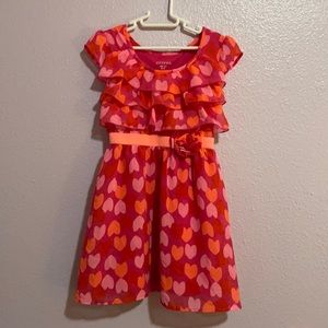 Pink & orange heart dress